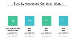 Security awareness campaign ideas ppt powerpoint presentation graphics cpb
