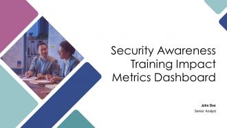 Security Awareness Training Impact Metrics Dashboard PPT PowerPoint AT