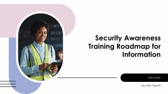 Security Awareness Training Roadmap For Information PPT Sample AT