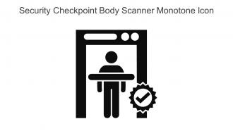 Security Checkpoint Body Scanner Monotone Icon In Powerpoint Pptx Png And Editable Eps Format