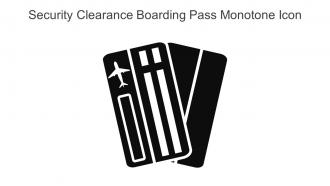 Security Clearance Boarding Pass Monotone Icon In Powerpoint Pptx Png And Editable Eps Format