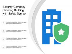Security company showing building with safety symbol