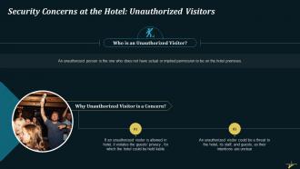 Security Concern Of Unauthorized Visitors At A Hotel Training Ppt