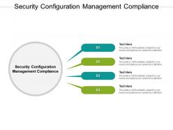Security configuration management compliance ppt powerpoint presentation gallery cpb