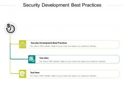 Security development best practices ppt powerpoint presentation professional graphics template cpb