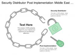 Security distributor post implementation middle east africa knowledge centers