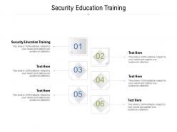 Security education training ppt powerpoint presentation outline background image cpb