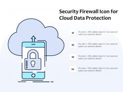 Security Firewall Icon For Cloud Data Protection
