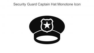 Security Guard Captain Hat Monotone Icon In Powerpoint Pptx Png And Editable Eps Format