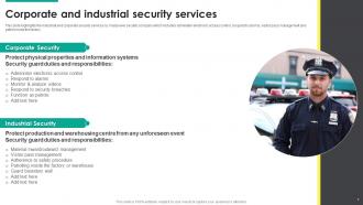 Security Guard Service Company Profile Powerpoint Presentation Slides
