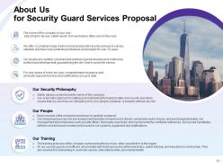 Security guard services proposal template powerpoint presentation slides