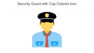 Security Guard With Cap Colored Icon In Powerpoint Pptx Png And Editable Eps Format