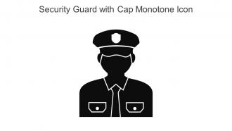 Security Guard With Cap Monotone Icon In Powerpoint Pptx Png And Editable Eps Format