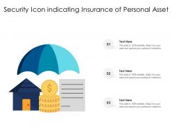 Security icon indicating insurance of personal asset