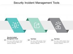 Security incident management tools ppt powerpoint presentation icon background image cpb