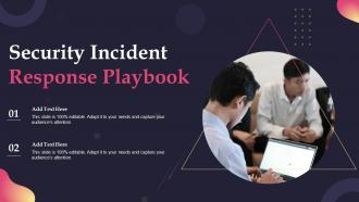 Security Incident Response Playbook Ppt Styles Example Introduction