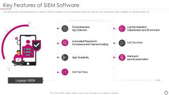 Security information and event management key features of siem software