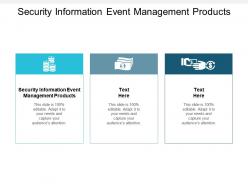 Security information event management products ppt powerpoint presentation model cpb