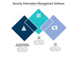 Security information management software ppt powerpoint format ideas cpb