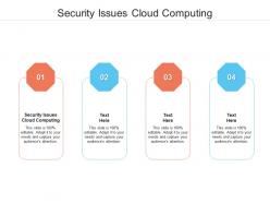 Security issues cloud computing ppt powerpoint presentation portfolio infographic template cpb