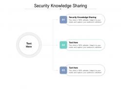 Security knowledge sharing ppt powerpoint presentation icon structure cpb