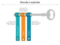 Security loopholes ppt powerpoint presentation show template cpb