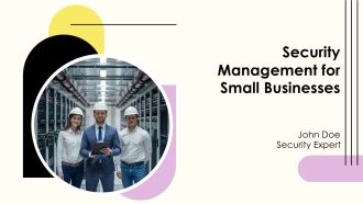 Security Management For Small Businesses PPT Template AT