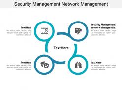 Security management network management ppt powerpoint presentation model demonstration cpb