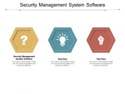 Security management system software ppt powerpoint presentation ideas icons cpb