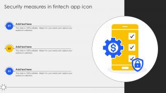 Security Measures In Fintech App Icon