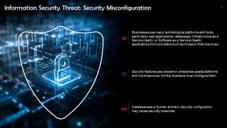 Security Misconfiguration As An Information Security Threat Training Ppt