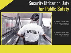 Security officer on duty for public safety