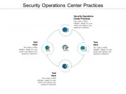 Security operations center practices ppt powerpoint presentation model cpb