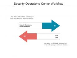 Security operations center workflow ppt powerpoint presentation layouts icons cpb