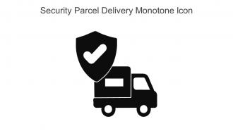 Security Parcel Delivery Monotone Icon in powerpoint pptx png and editable eps format