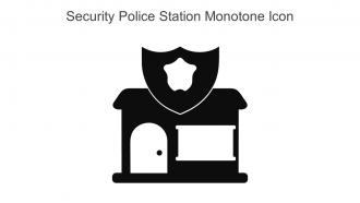 Security Police Station Monotone Icon In Powerpoint Pptx Png And Editable Eps Format