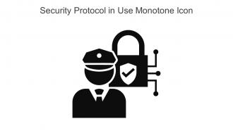 Security Protocol In Use Monotone Icon In Powerpoint Pptx Png And Editable Eps Format