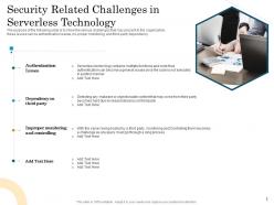 Security related challenges in serverless technology migrating to serverless cloud computing