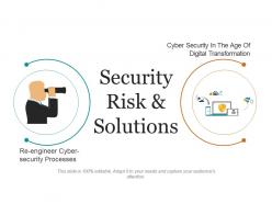 Security risk and solutions presentation layouts