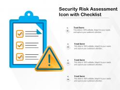Security Risk Assessment Icon With Checklist