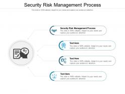 Security risk management process ppt powerpoint presentation file vector cpb