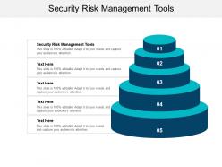 Security risk management tools ppt powerpoint presentation infographics icon cpb