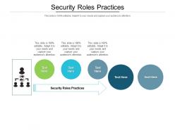 Security roles practices ppt powerpoint presentation ideas backgrounds cpb
