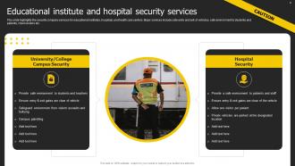 Security Services Business Profile Powerpoint Presentation Slides