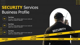 Security Services Business Profile Ppt Brochure