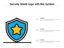 Security shield logo with star symbol