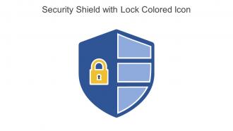 Security Shield With Lock Colored Icon In Powerpoint Pptx Png And Editable Eps Format