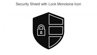 Security Shield With Lock Monotone Icon In Powerpoint Pptx Png And Editable Eps Format