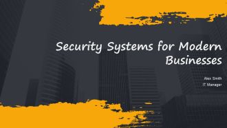 Security Systems For Modern Businesses PPT Template AT