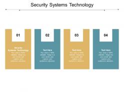 Security systems technology ppt powerpoint presentation guidelines cpb